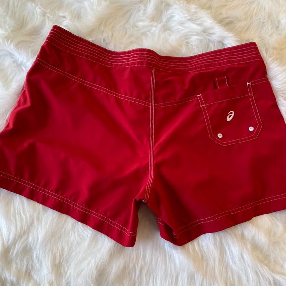 Asics Red & White Running Training Athletic Short Shorts NWOT Women's Size M - Picture 12 of 14